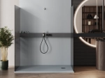 Receveur de douche en forme de trapèze, en fabrication sur mesure, largeur 60 à 210 cm X 60 à 100 cm, résine pleine masse PN24 de couleurs, LIVRAISON RAPIDE, OFFERTE